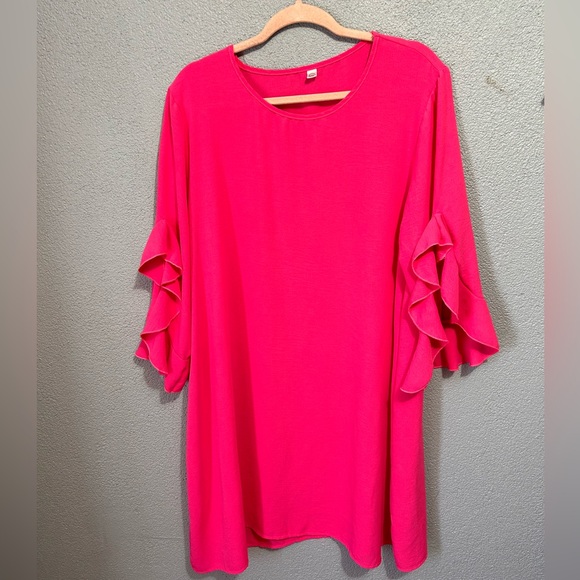 Hot pink shift dress size 2x - Picture 2 of 7